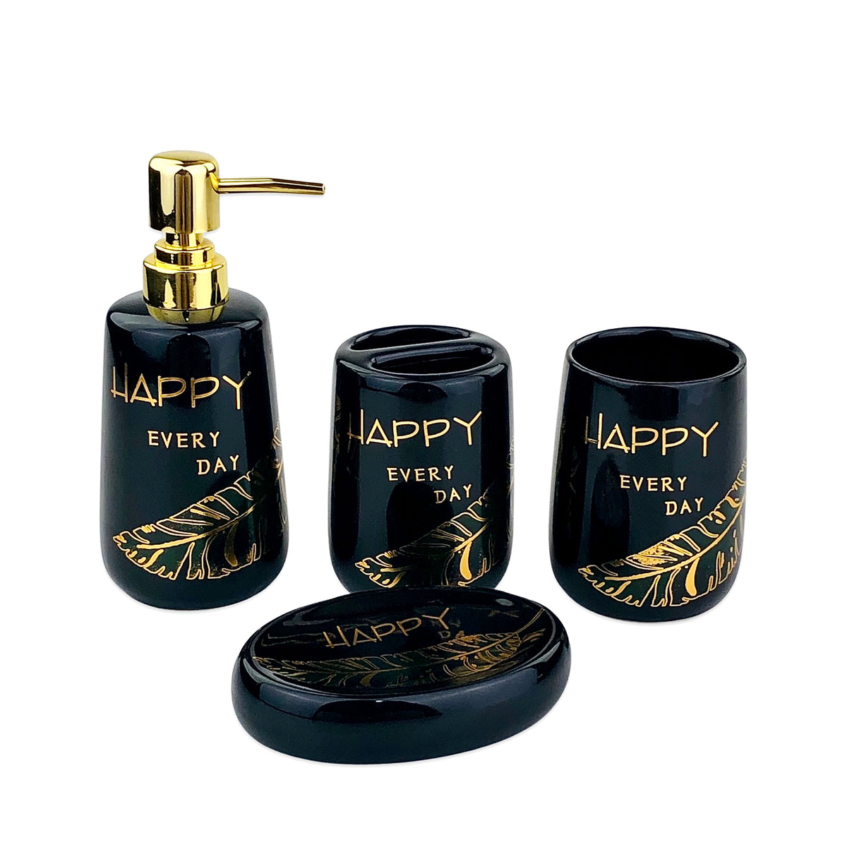 Happy Every Day Bath Set (Black)