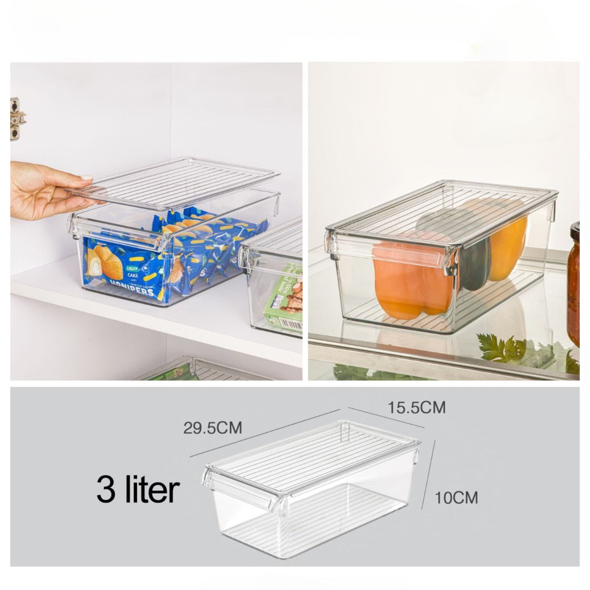Storage organizer with lid (3 Liter)