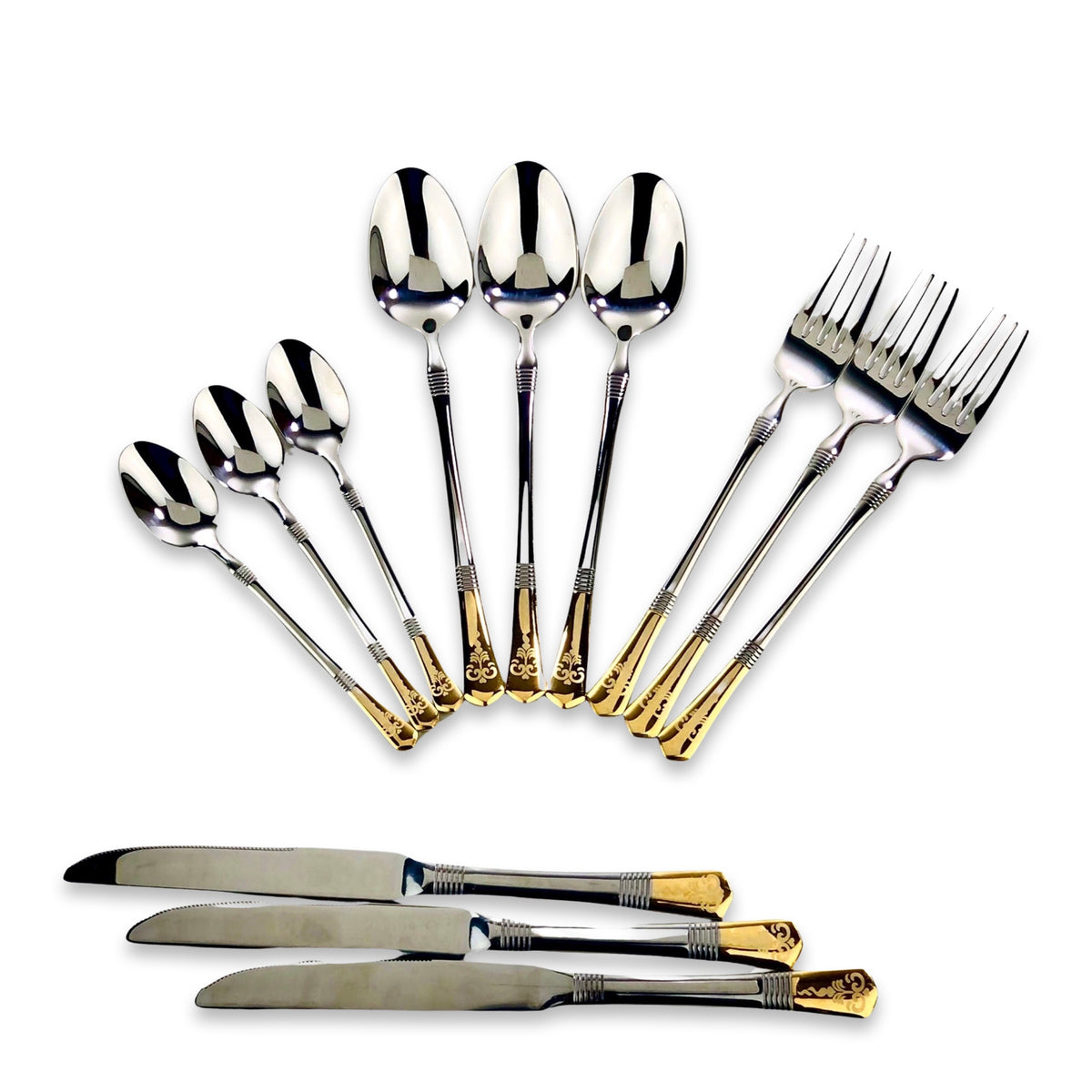Premium Silver Cutlery Set (Set of 24)