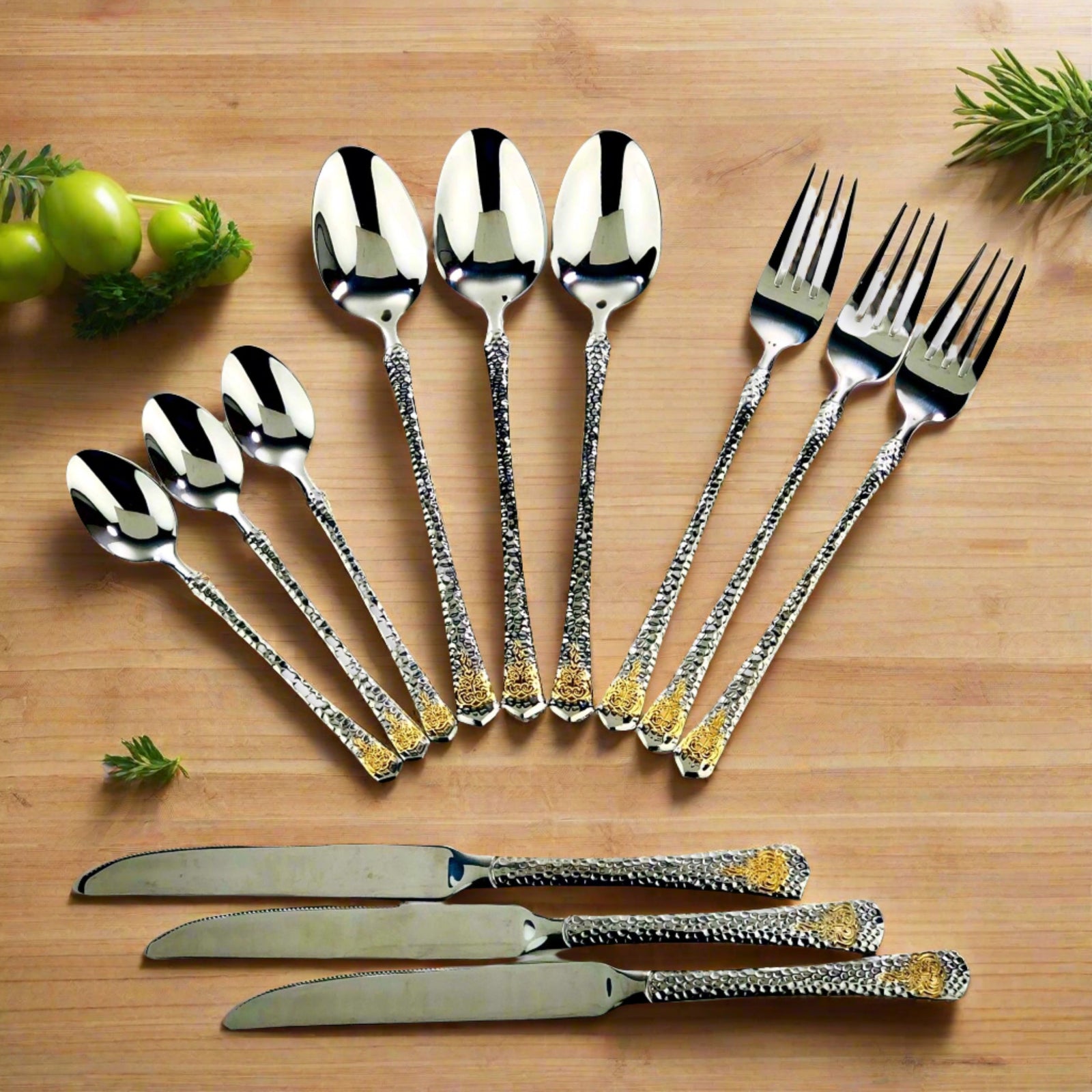 Premium Silver Cutlery Set (Set of 24)