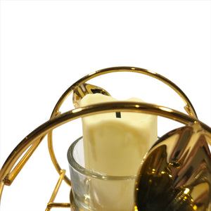 Metallic Golden Candle Holder