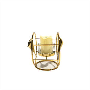 Metallic Golden Candle Holder