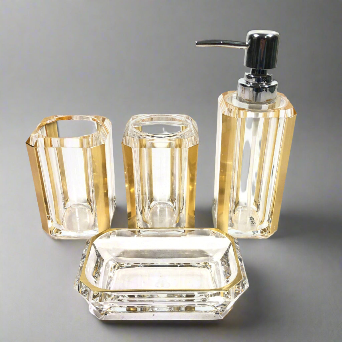 Transparent Yellow Bath Set