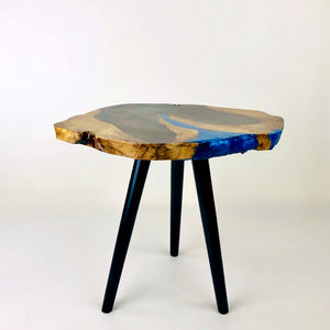 Tri Tone Oval Resin Art Coffee Table