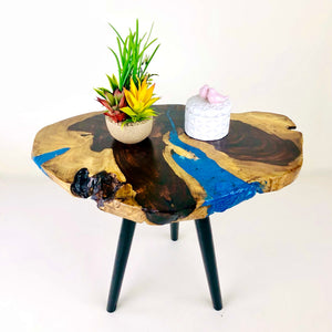 Tri Tone Design Resin Art Coffee Table