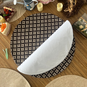 Elegant Checked Woven Placemats – Set of 2