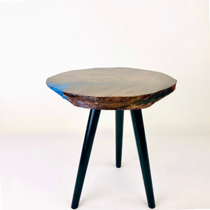 Dark round Resin Art Coffee Table