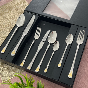 Premium Silver Cutlery Set (Set of 24)