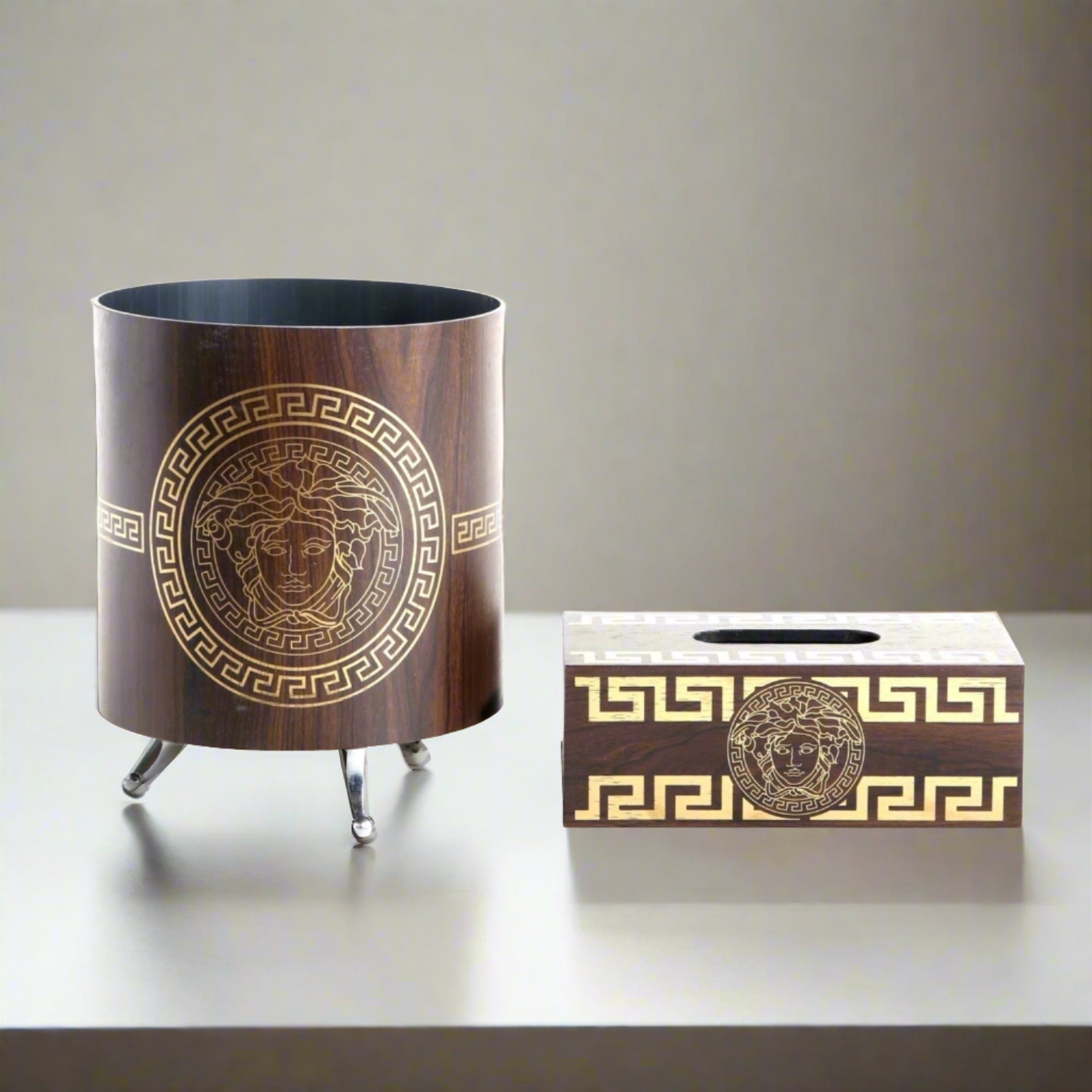 Versace Basket with Tissue Box Set