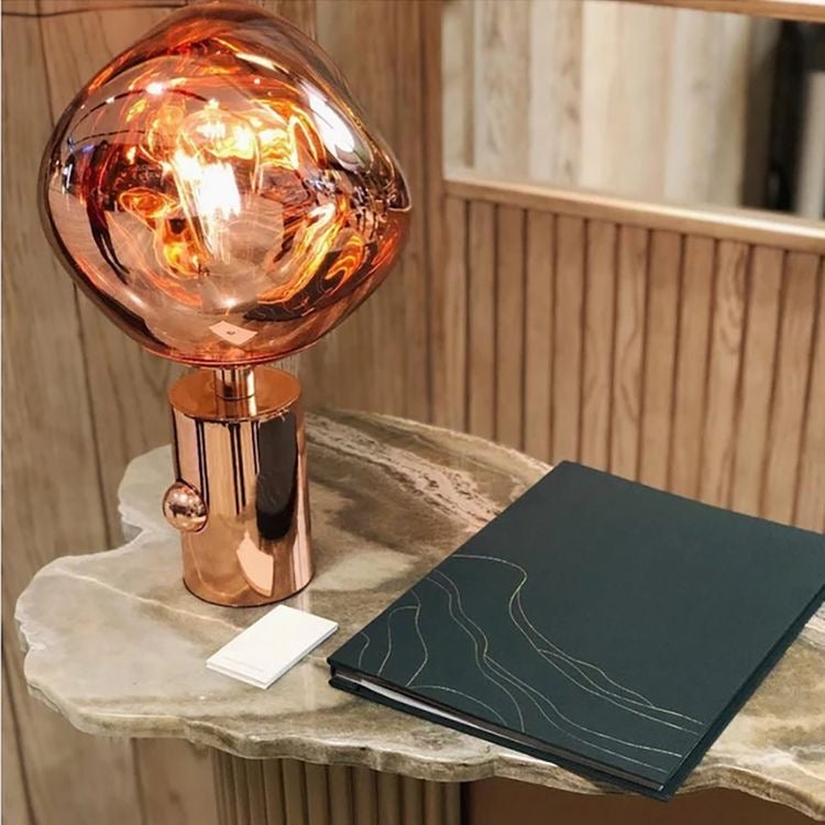 Bubble Shape Pink Table Lamp Pair