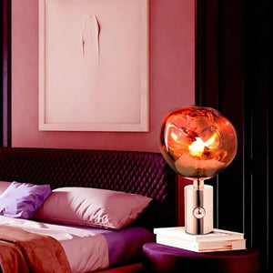 Bubble Shape Pink Table Lamp Pair