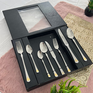 Premium Silver Cutlery Set (Set of 24)