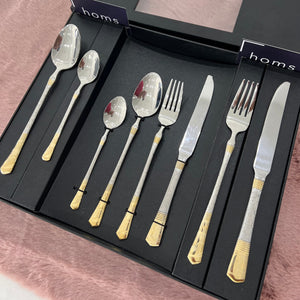 Premium Silver Cutlery Set (Set of 24)