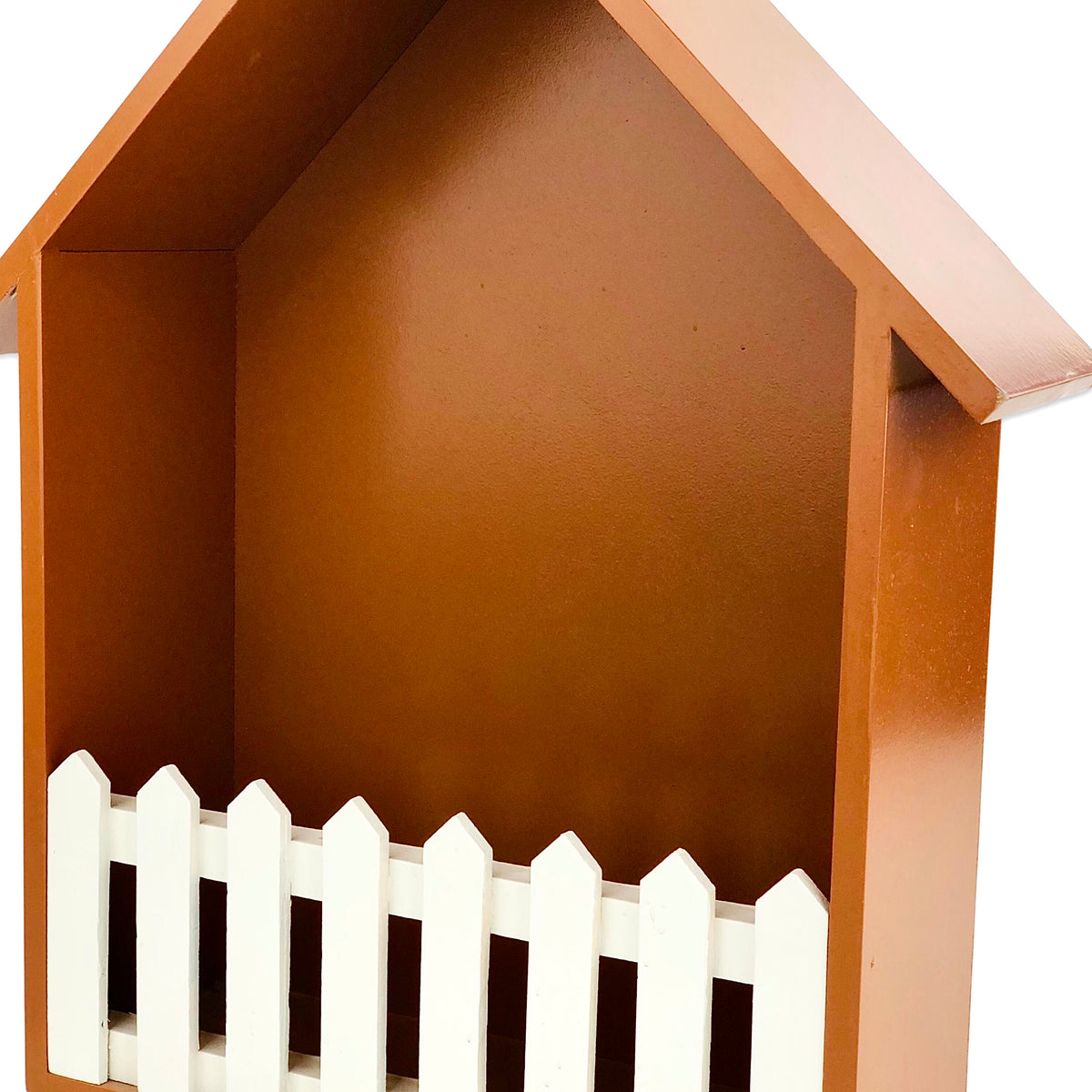 Large Brown Hut Design Wall Mounted Storage