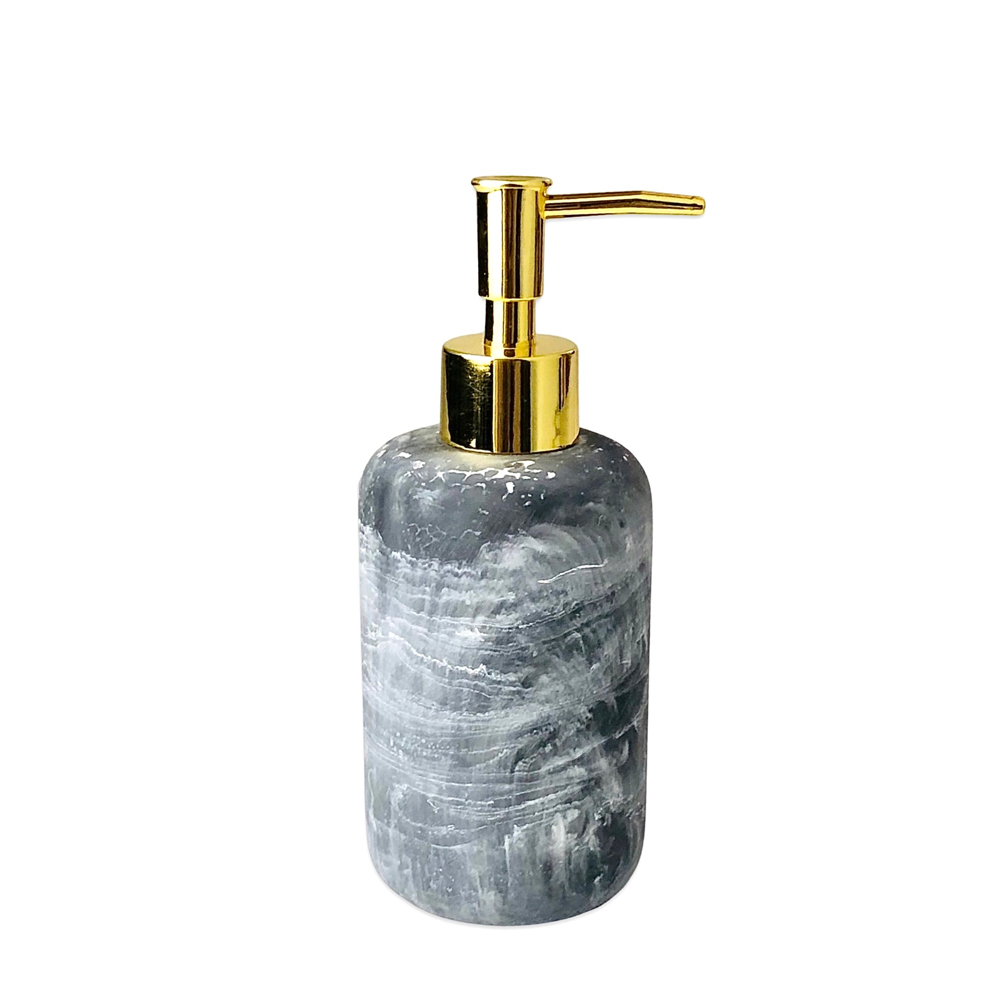 Gray Textured Marble Soap Dispenser