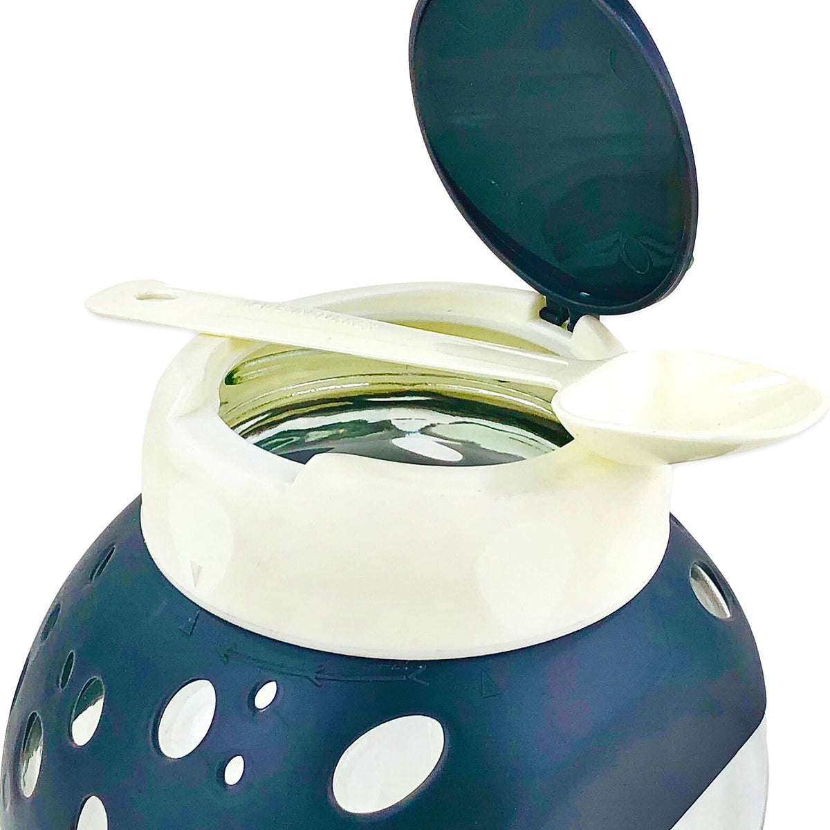 Qlux Dual Bottom Jar With Spoons