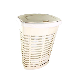 Primanova Laundry Basket with Fabric (Beige)