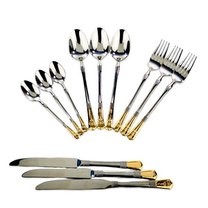 Premium Silver Cutlery Set (Set of 24)