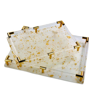 Golden Paper Trays (Set of 2)