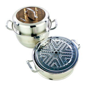 Uptime - 2-Layer Stainless Steel Steamer with Tampered Glass Lid