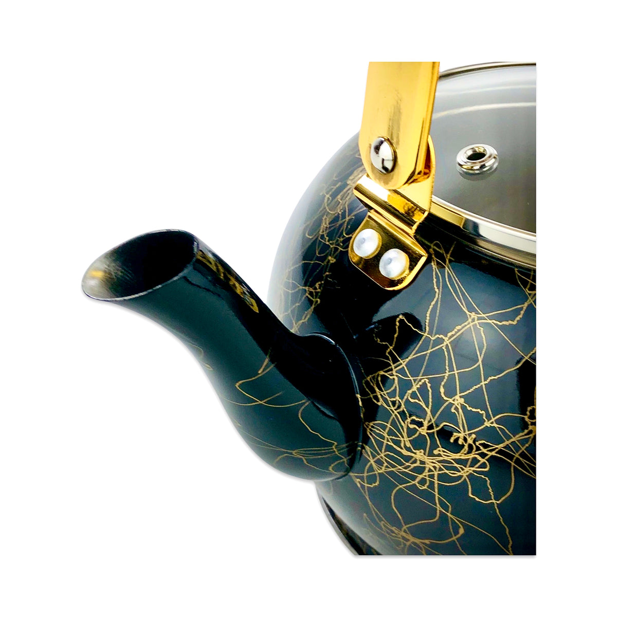 Black Tangled Lines Kettle