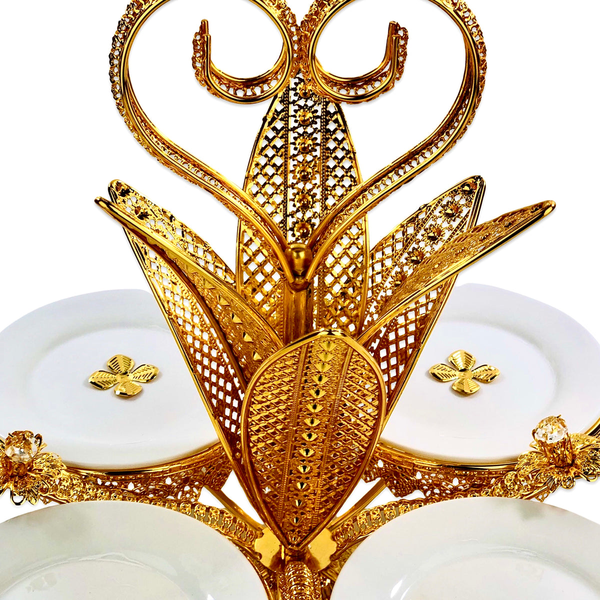 Morrocen Dessert Stand With Plates (4 Portion)