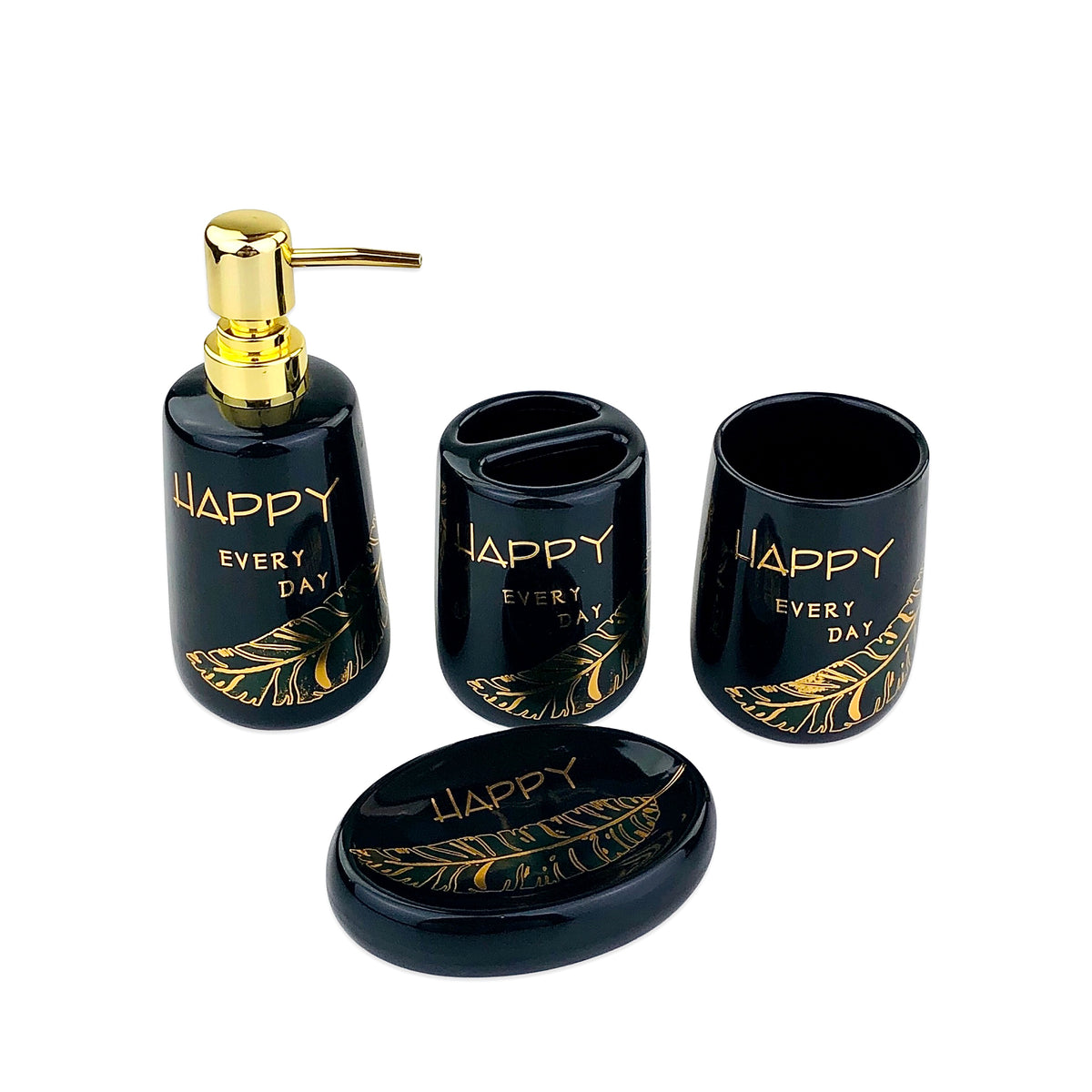 Happy Every Day Bath Set (Black)