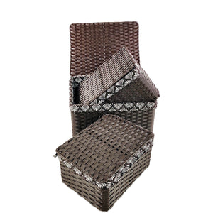 Earthy Sabai Wicker Towel Basket (Set of 3)