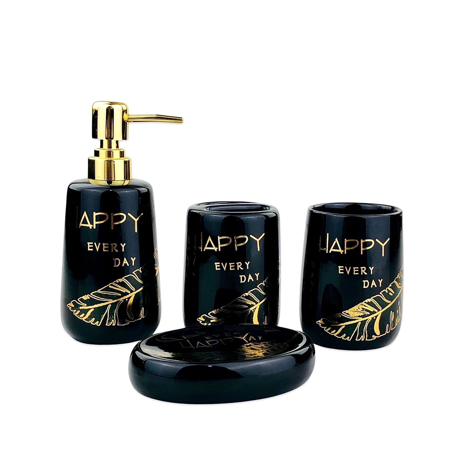 Happy Every Day Bath Set (Black)