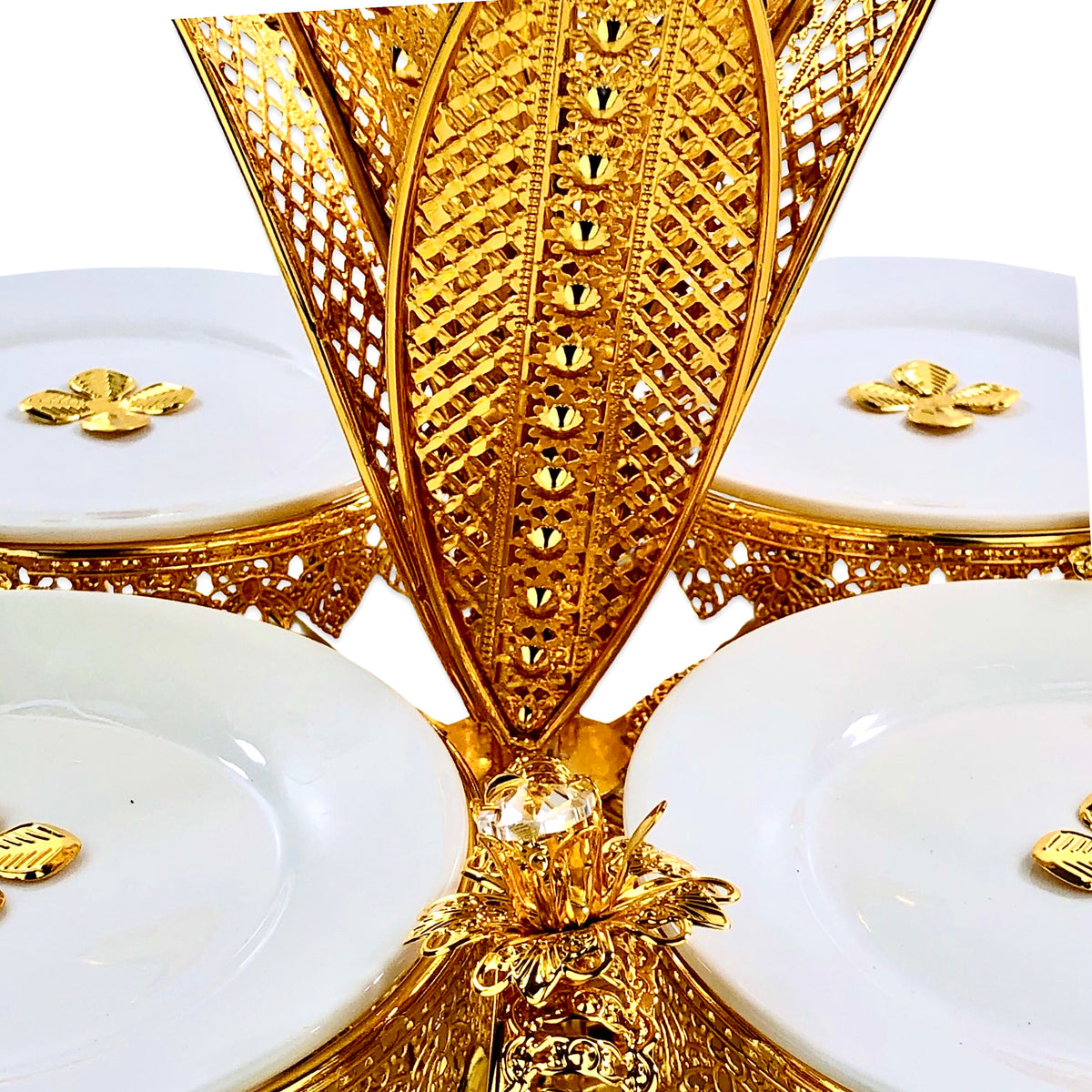 Morrocen Dessert Stand With Plates (4 Portion)