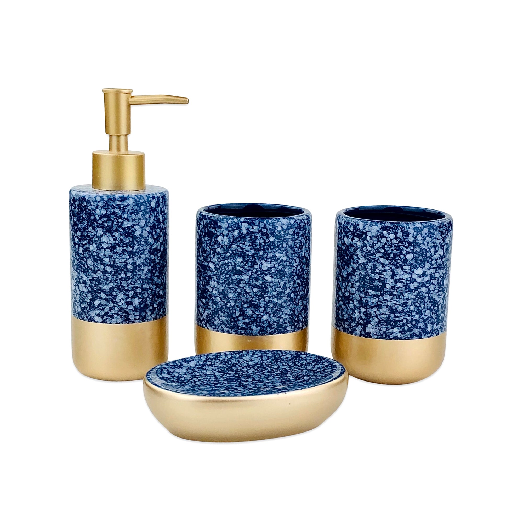 Blue Gravel Texture Bath Set
