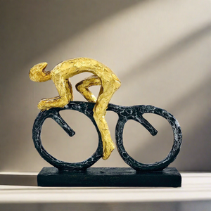 Cycling Gold Men Figures Decor