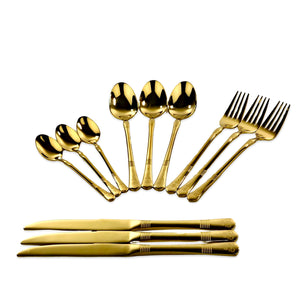 Premium Golden Cutlery Set (Set of 24)
