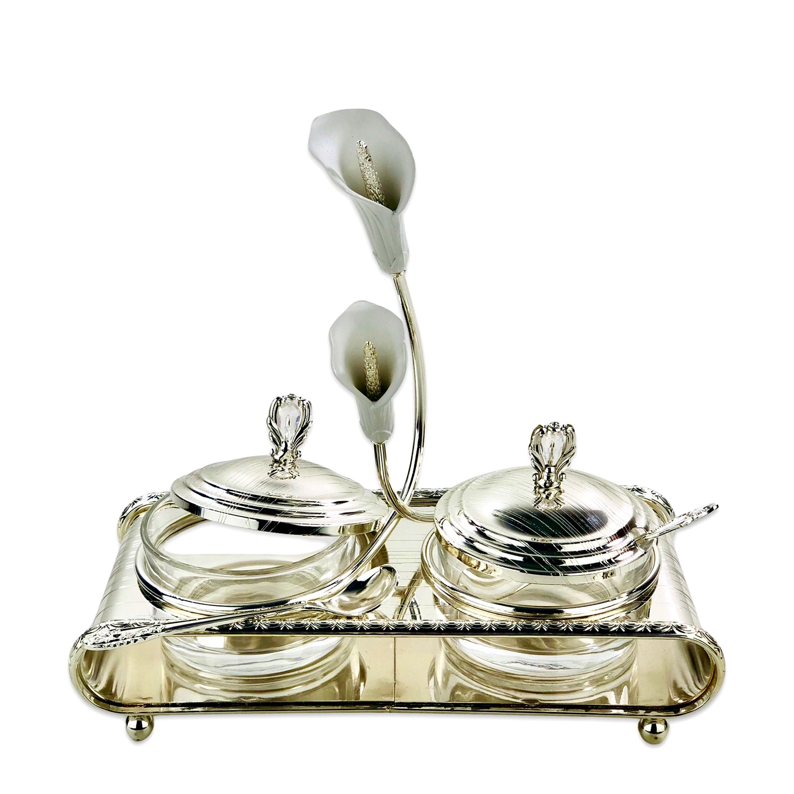 Silver Flower Sausage Pot Set
