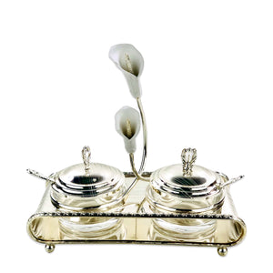 Silver Flower Sausage Pot Set