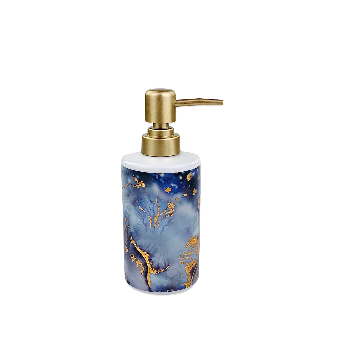 Abstract Blue Golden Bath Set