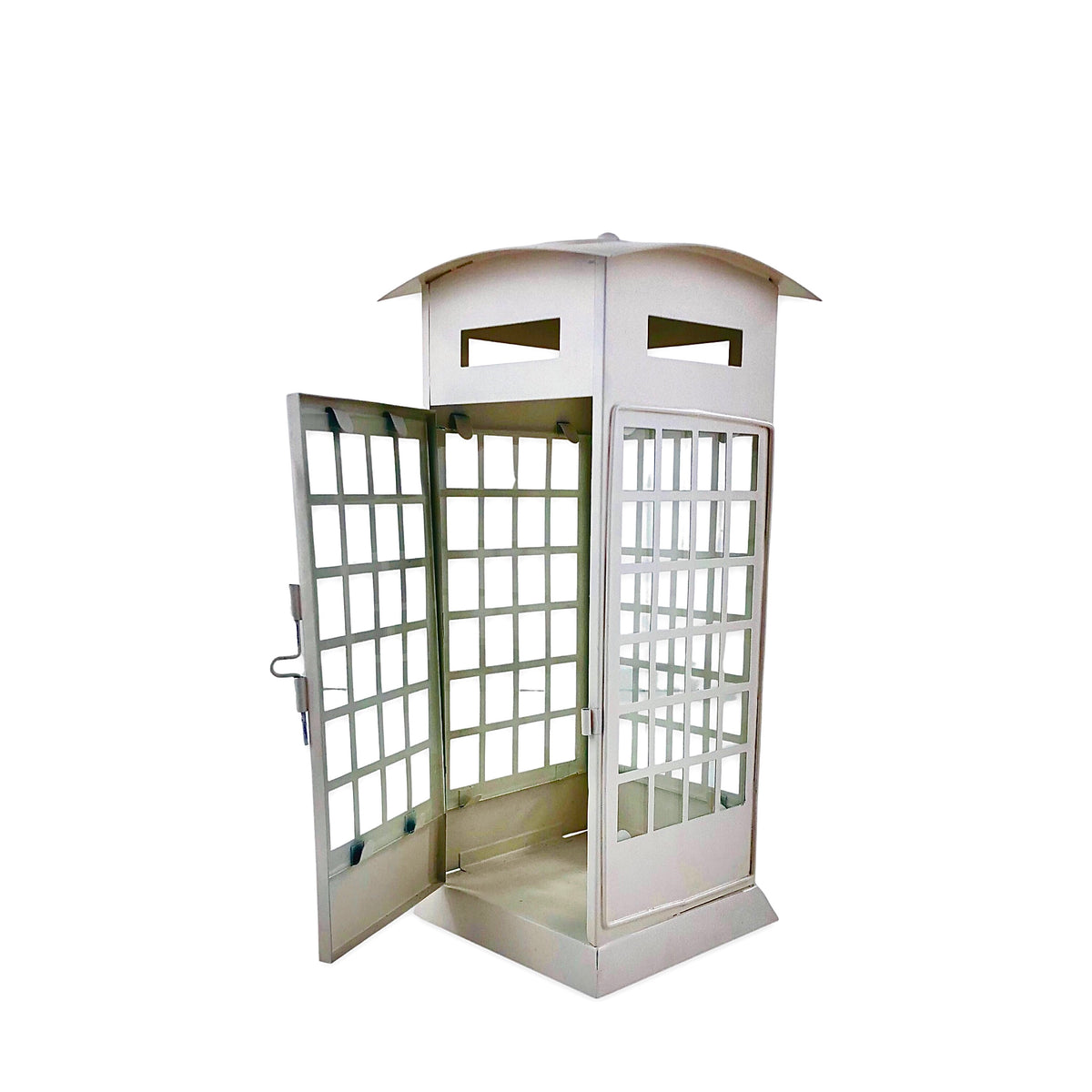 White Booth Candle Holder