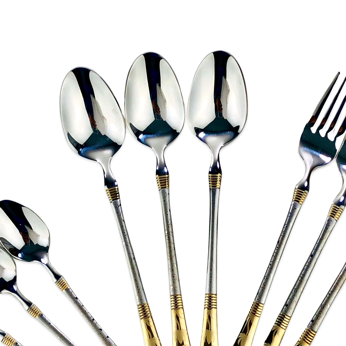 Premium Silver Cutlery Set (Set of 24)