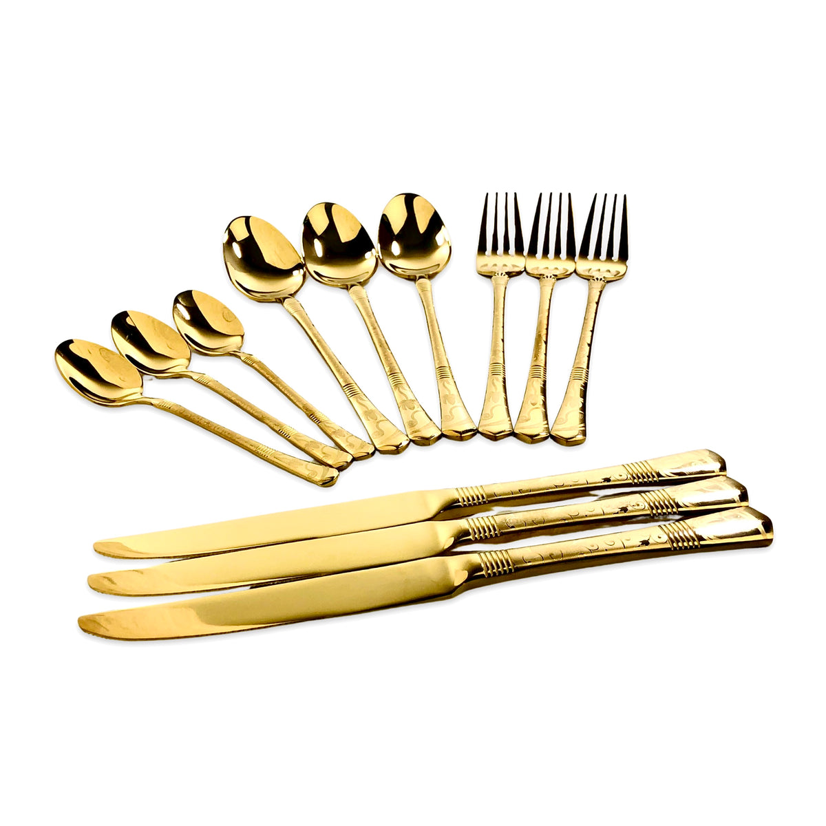 Premium Golden Cutlery Set (Set of 24)