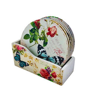 Butterfly Design Tea Coasters