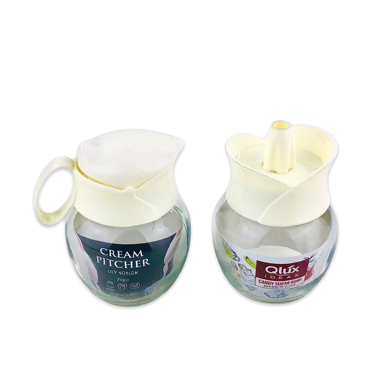 Qlux Cream Pitcher & Sugar Bowl Jar