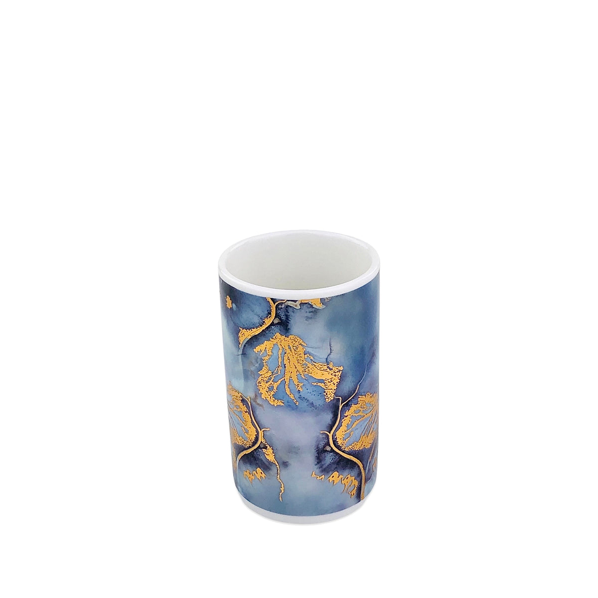 Abstract Blue Golden Bath Set
