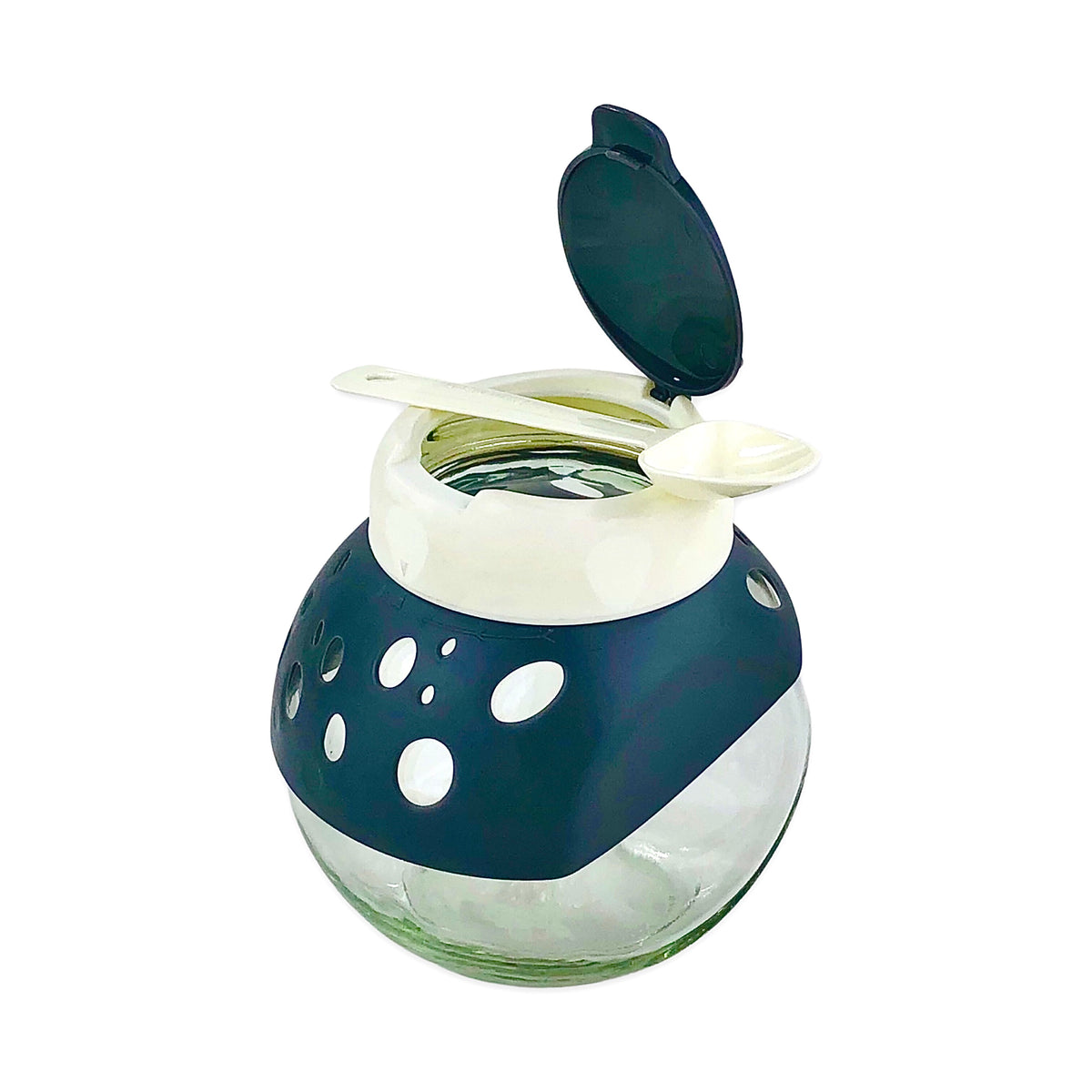 Qlux Dual Bottom Jar With Spoons