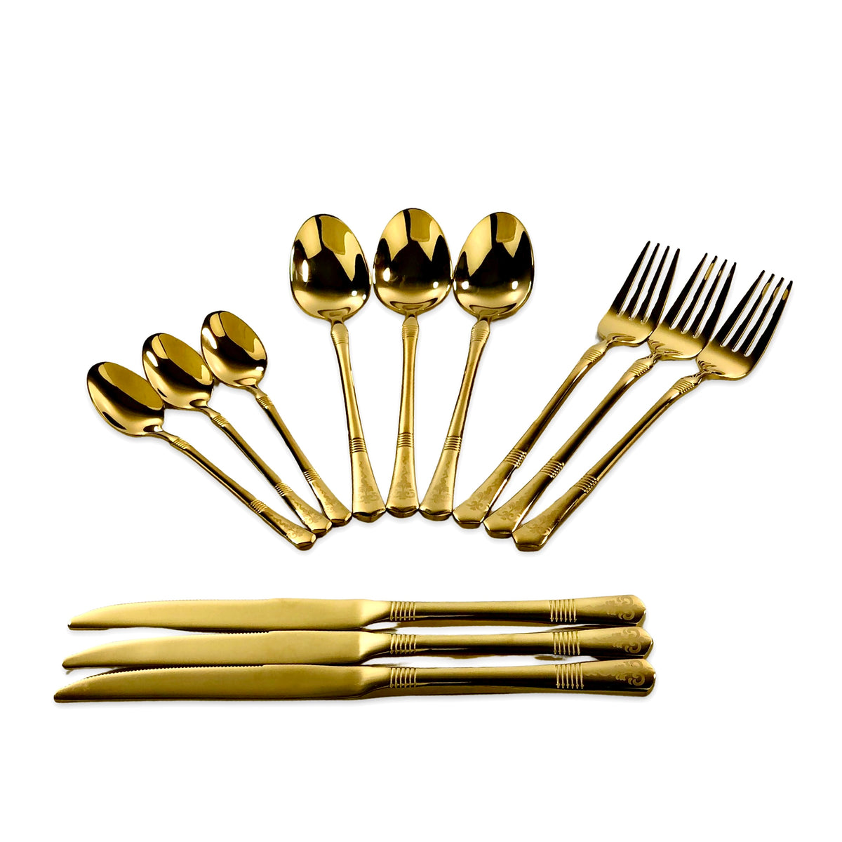 Premium Golden Cutlery Set (Set of 24)