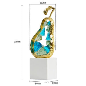 Modern Pine-Apple Crystal & Brass Ornament