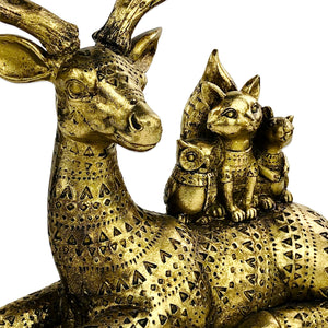 Egyptians Deer with (Cat, Owl, Squirrel)  Sculpture
