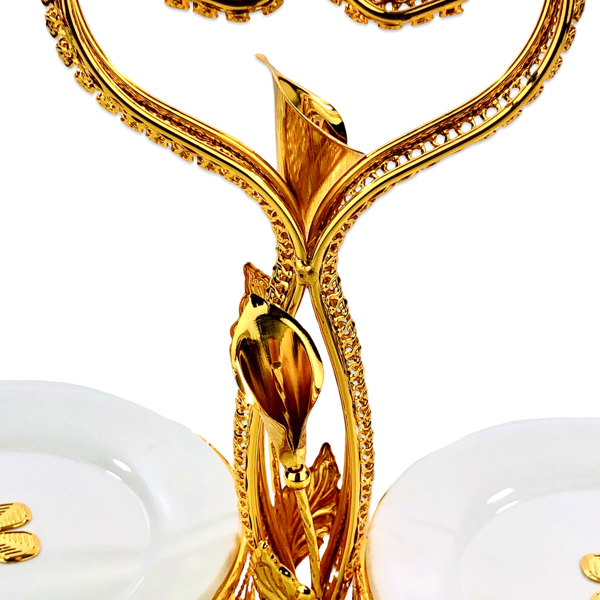 Morrocen Dessert Stand With Plates (Two Portion)