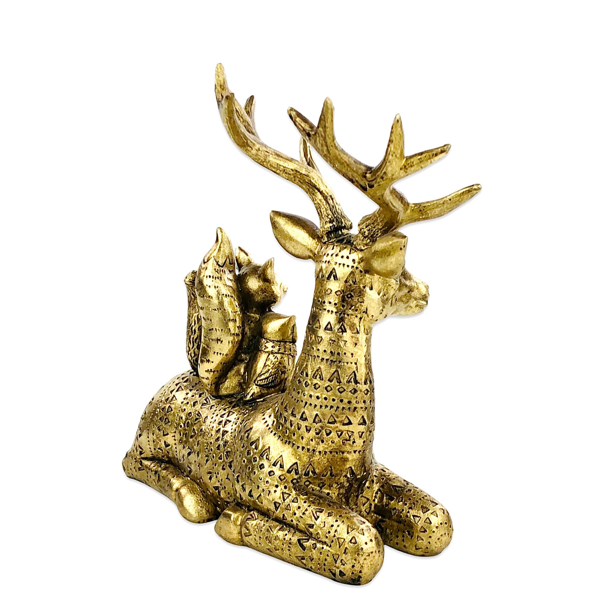 Egyptians Deer with (Cat, Owl, Squirrel)  Sculpture