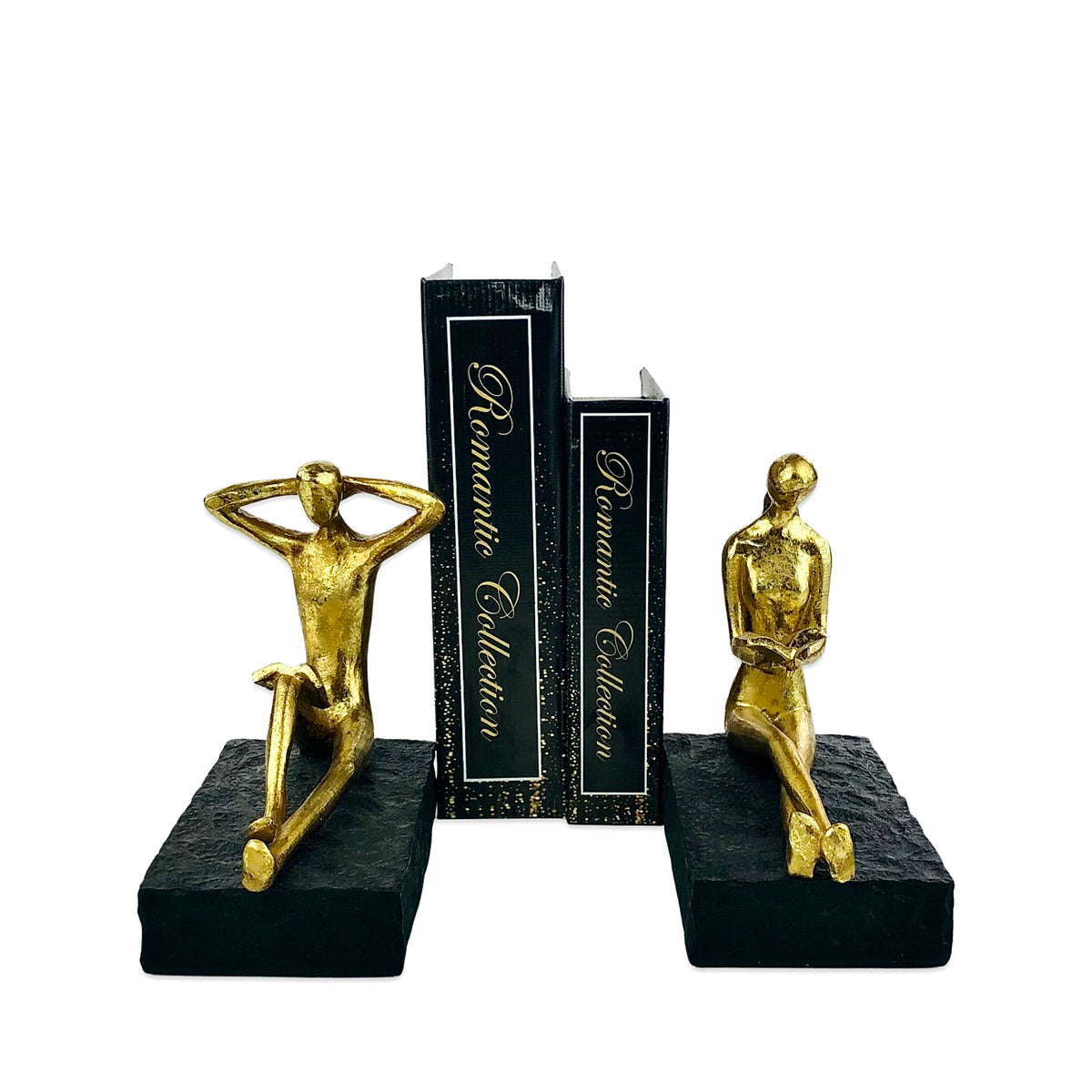 Golden Couple mannequins Bookend