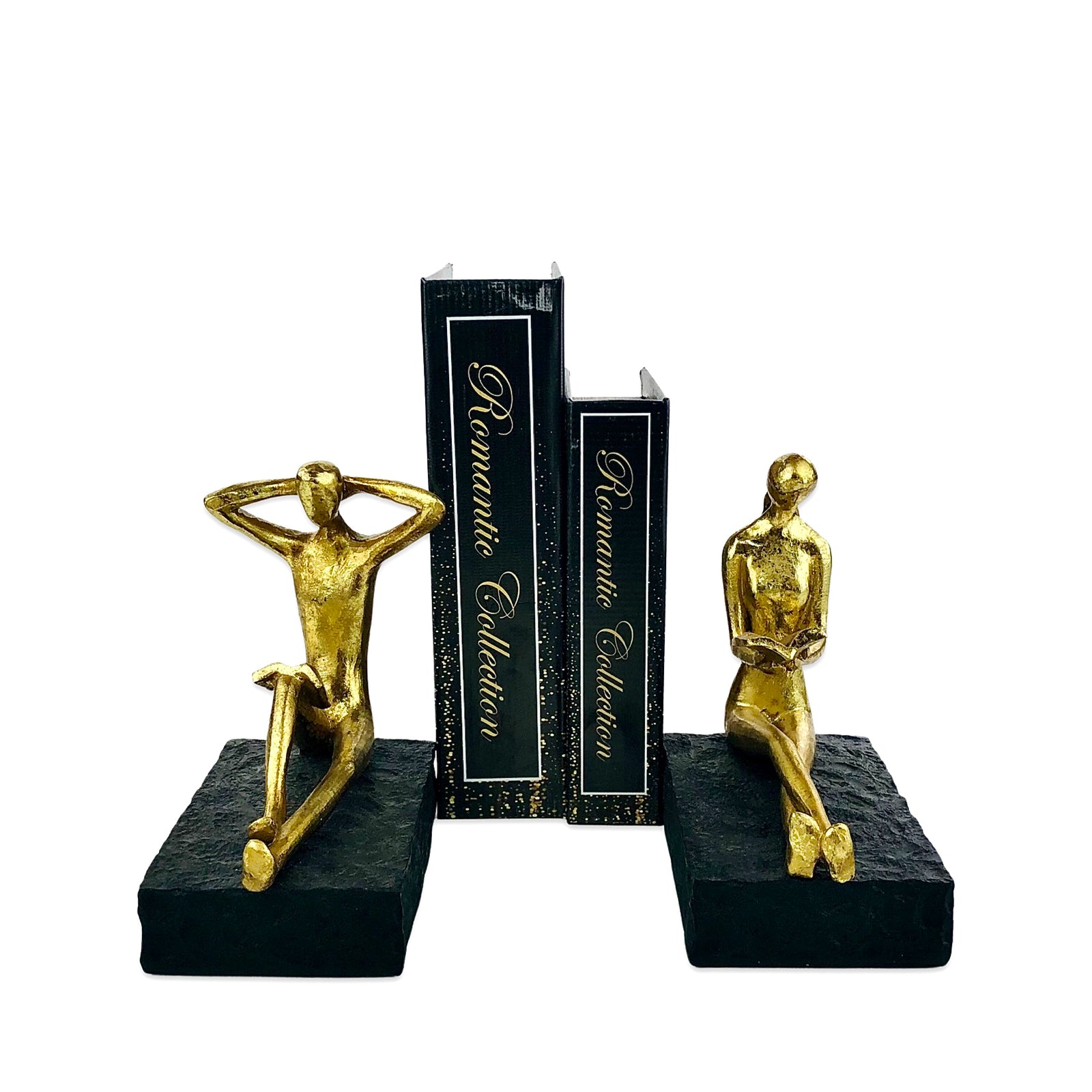 Golden Couple mannequins Bookend